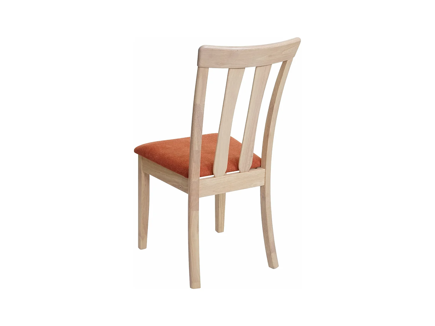 Esszimmerstuhl MCW-G46 (6er-Set), Naturfarbenes Gestell, orange