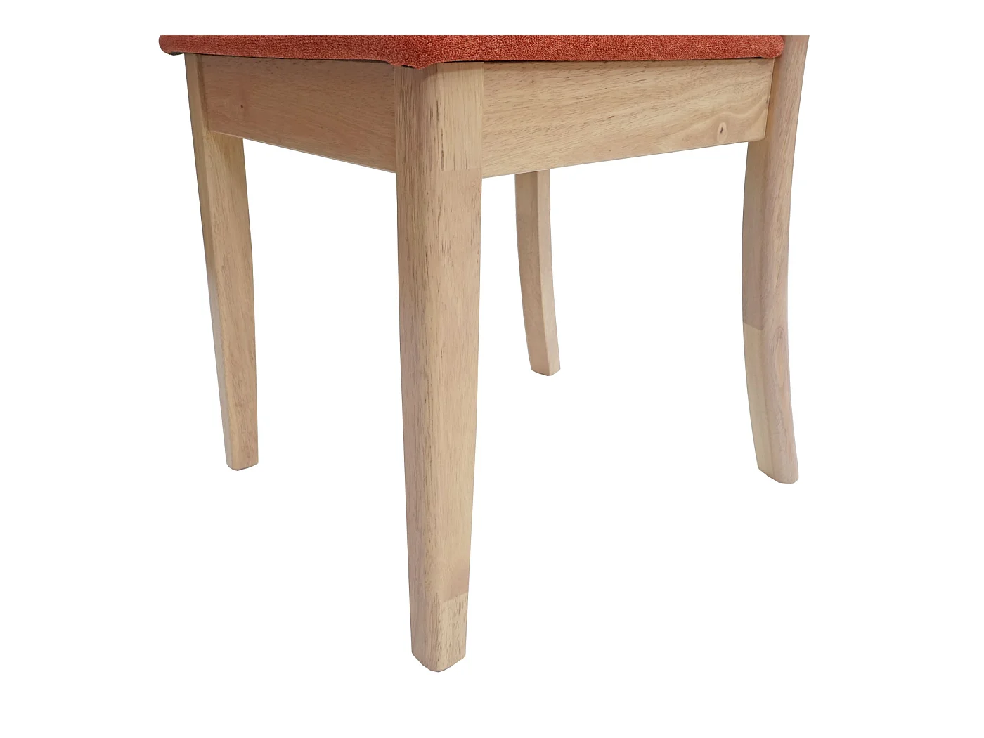 Esszimmerstuhl MCW-G46 (6er-Set), Naturfarbenes Gestell, orange