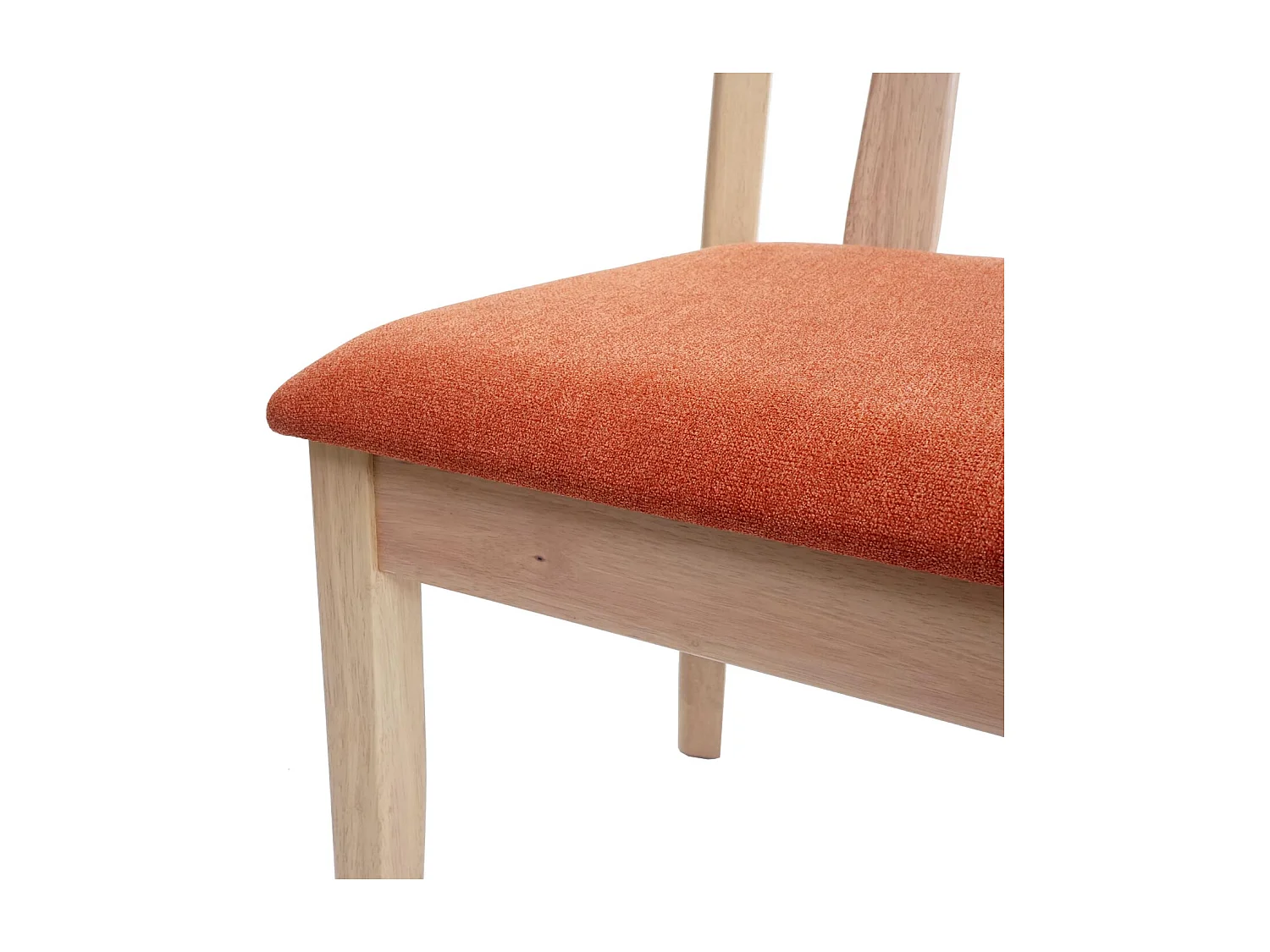 Chaise de salle à manger MCW-G46 (lot de 6),  cadre naturel, orange