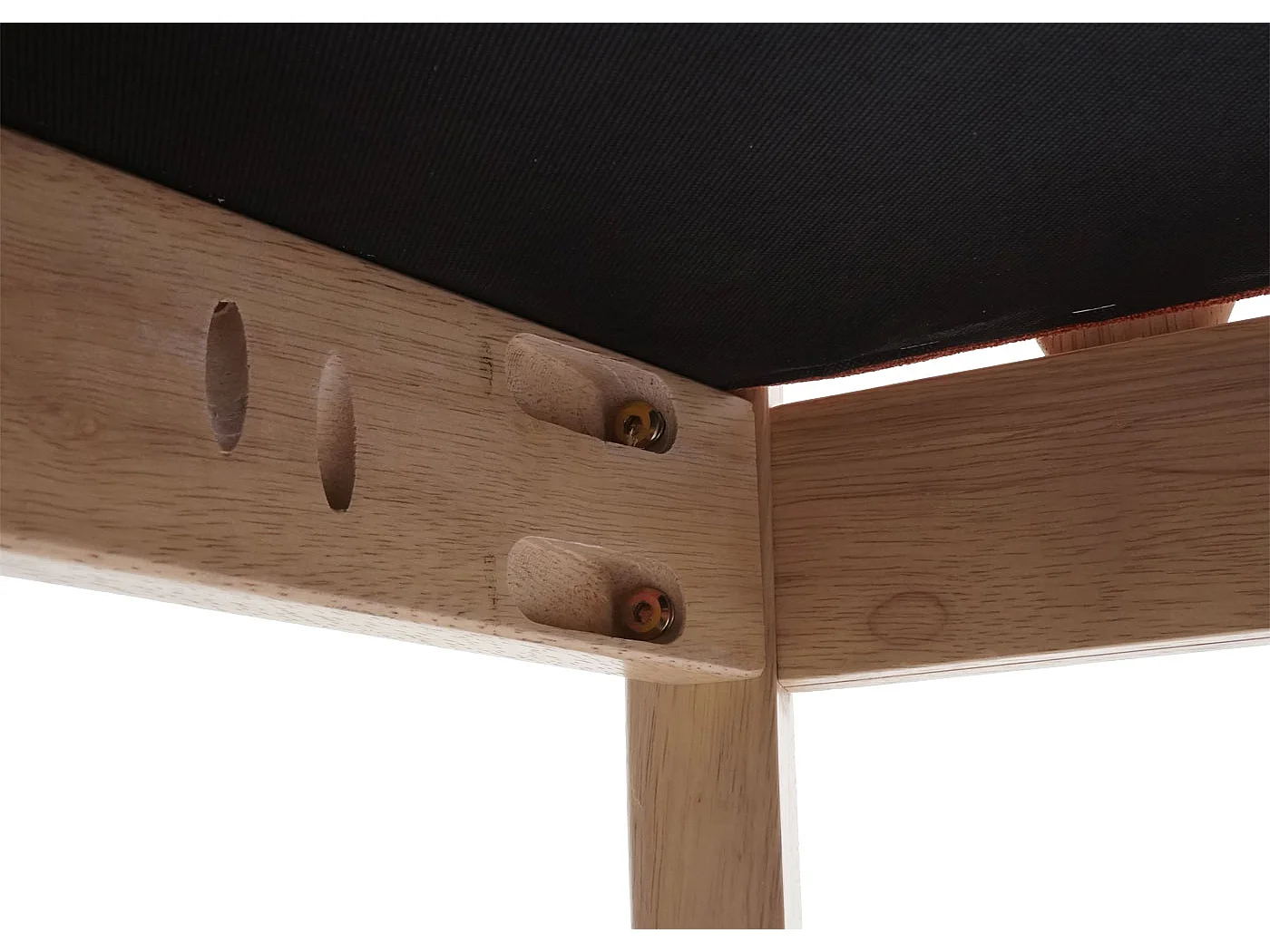 Chaise de salle à manger MCW-G46 (lot de 6),  cadre naturel, orange