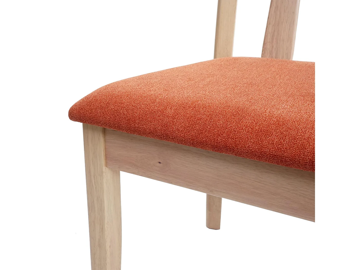 Chaise de salle à manger MCW-G46 (lot de 6),  cadre naturel, orange