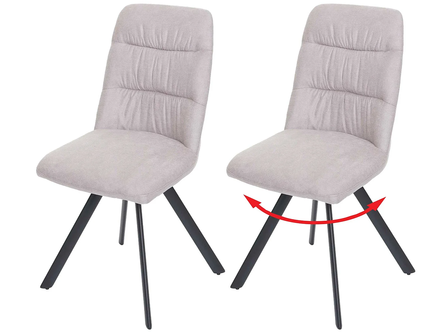 MCW-J69 eetkamerstoel (set van 2),  crème-beige