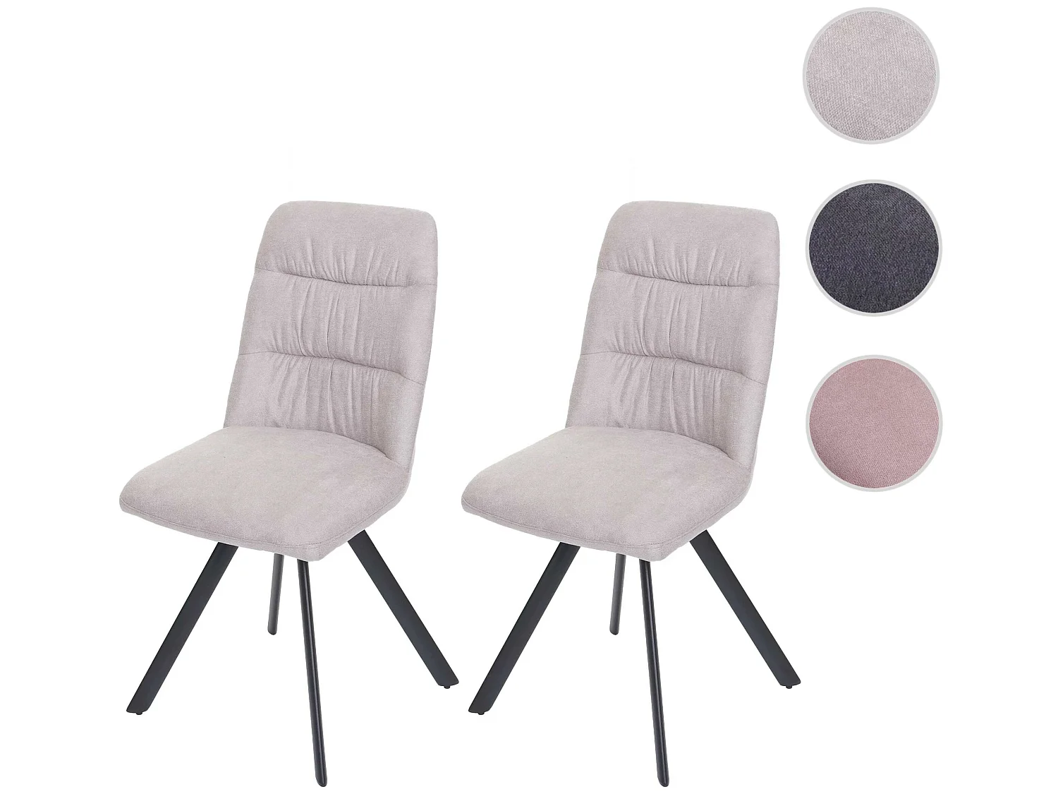 MCW-J69 eetkamerstoel (set van 2),  crème-beige