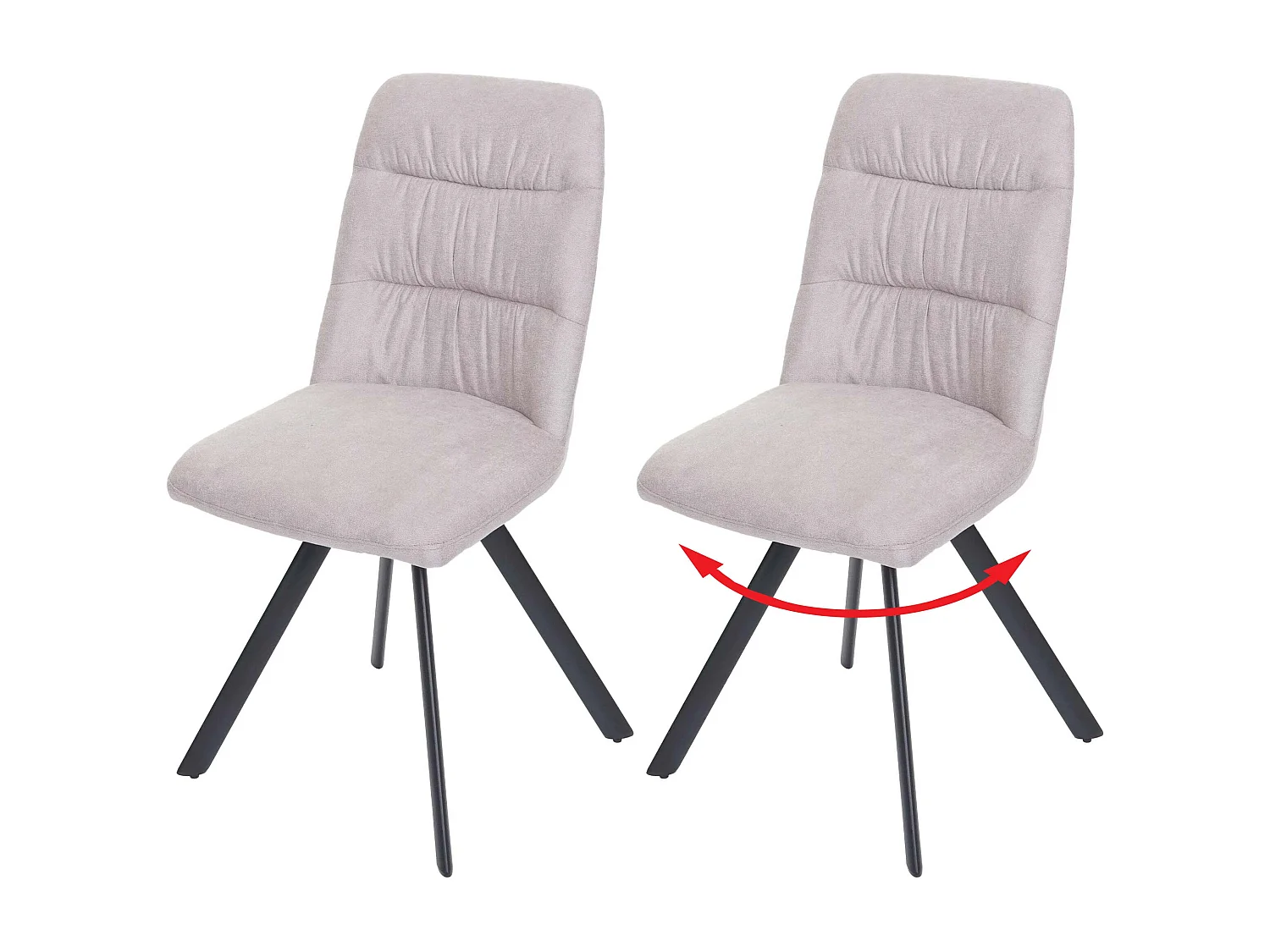 Eetkamerstoel MCW-J69 (set van 2),  crème-beige