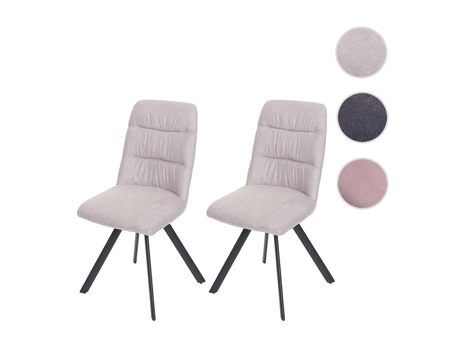 Eetkamerstoel MCW-J69 (set van 2),  crème-beige