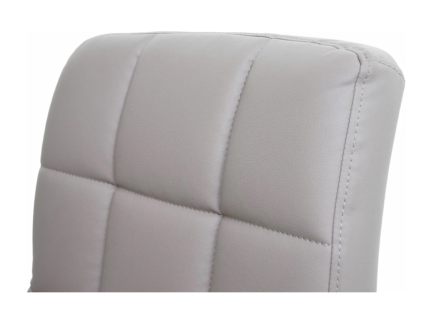 Chaise de salle à manger Cadiz, pivotante,  simili cuir taupe-gris base chromée