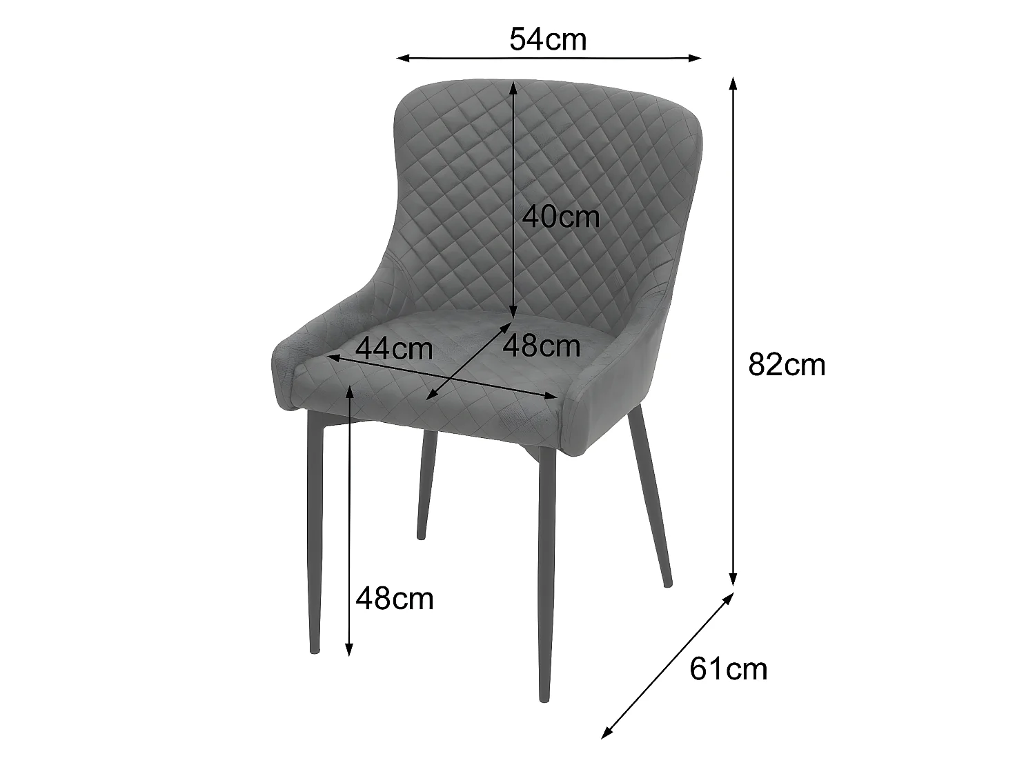 Chaise de salle à manger MCW-H79 (lot de 6),  tissu/textile gris