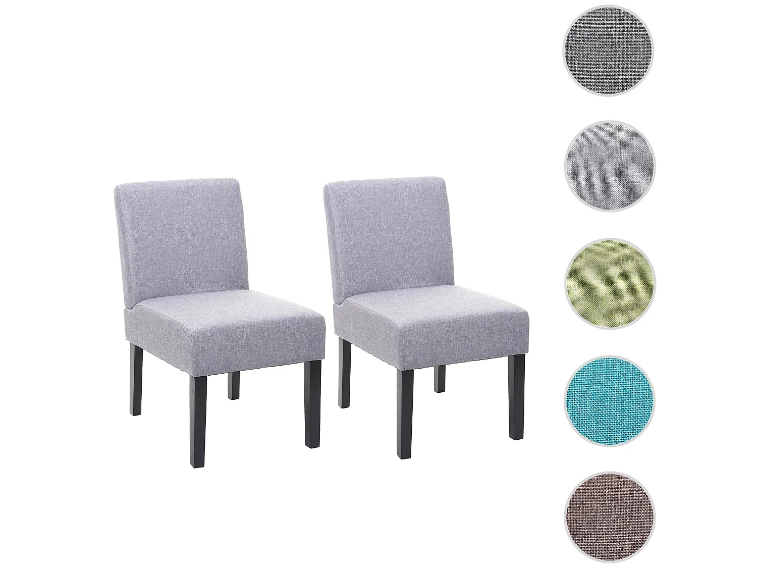 Eetkamerstoel MCW-F61 (set van 2),  grijs