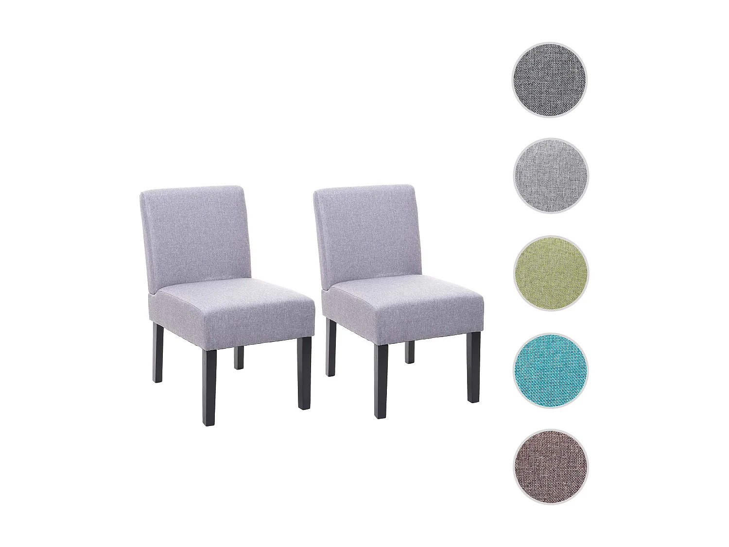 Chaise de salle à manger MCW-F61 (lot de 2),  gris