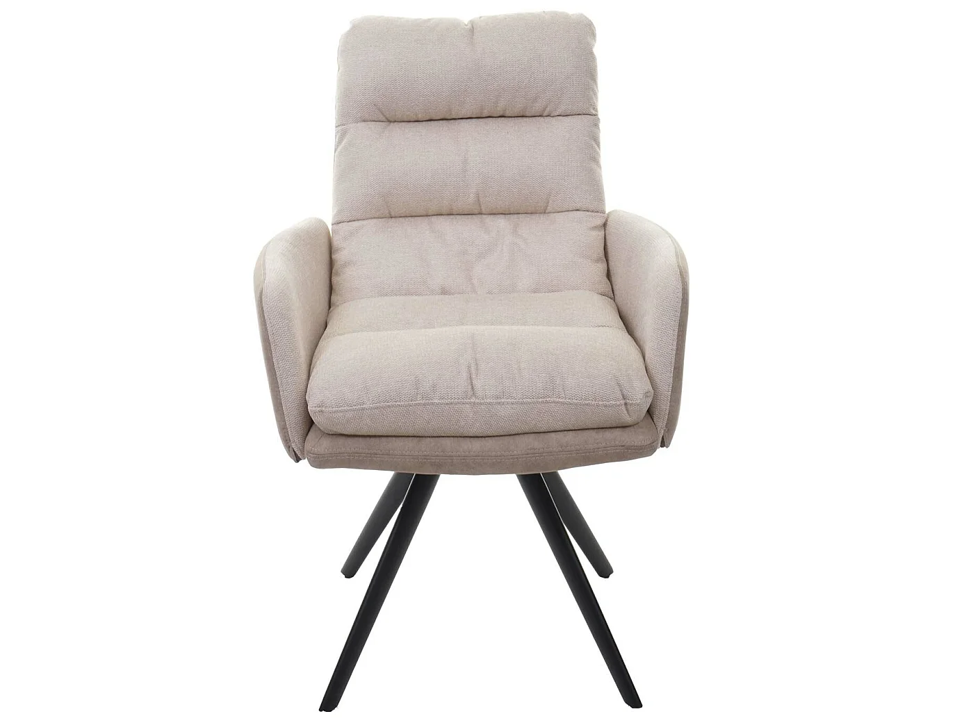 Cadeira de jantar MCW-G66,  creme, com apoio de braços