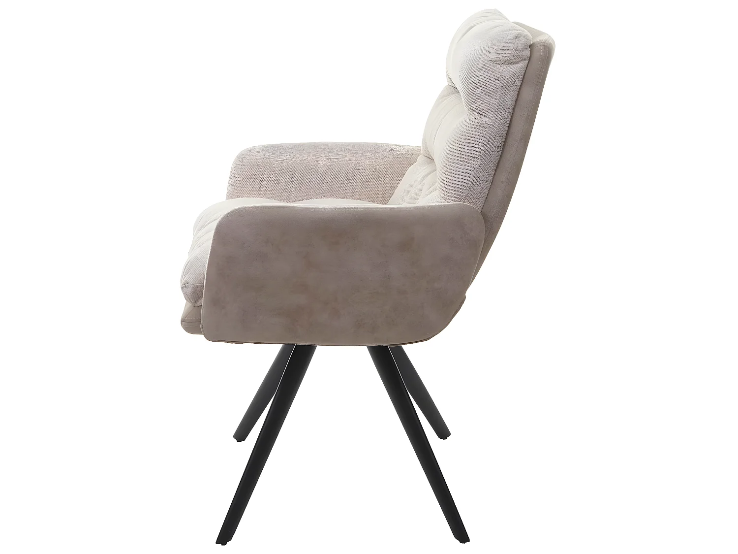 Cadeira de jantar MCW-G66,  creme, com apoio de braços