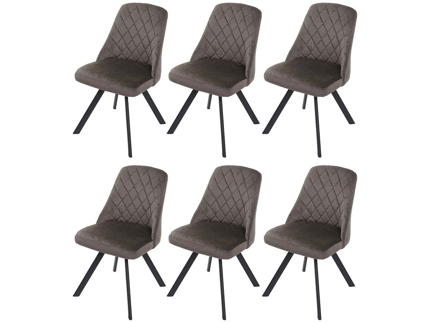 MCW-K25 eetkamerstoel (set van 6),  donkerbruin