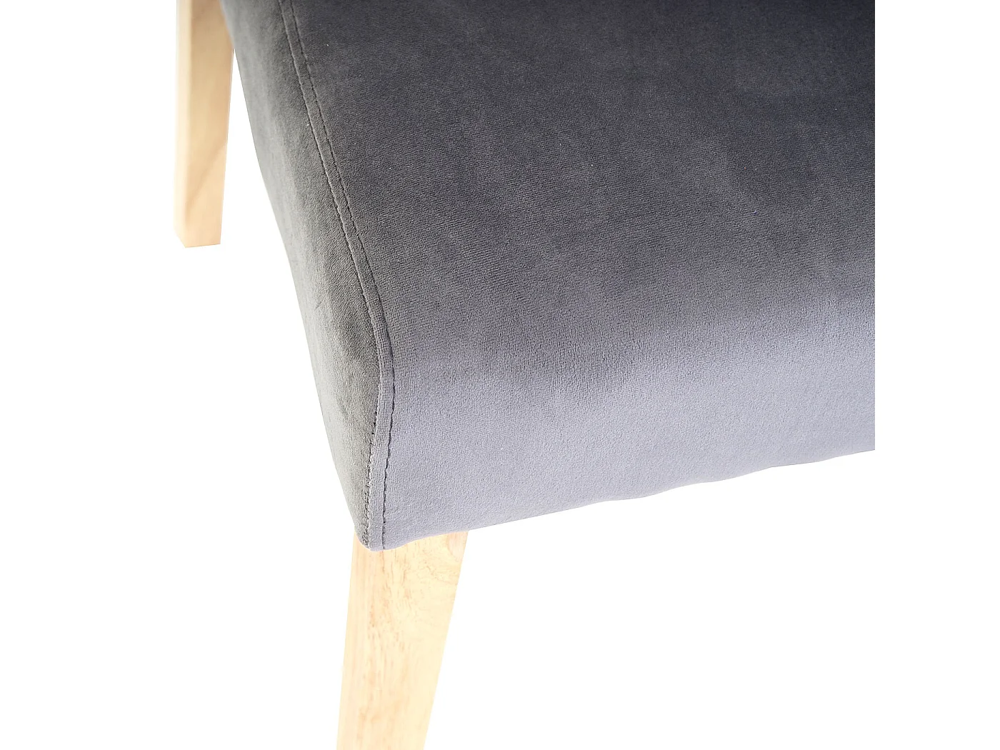 Chaise de salle à manger Littau velours,  gris, pieds