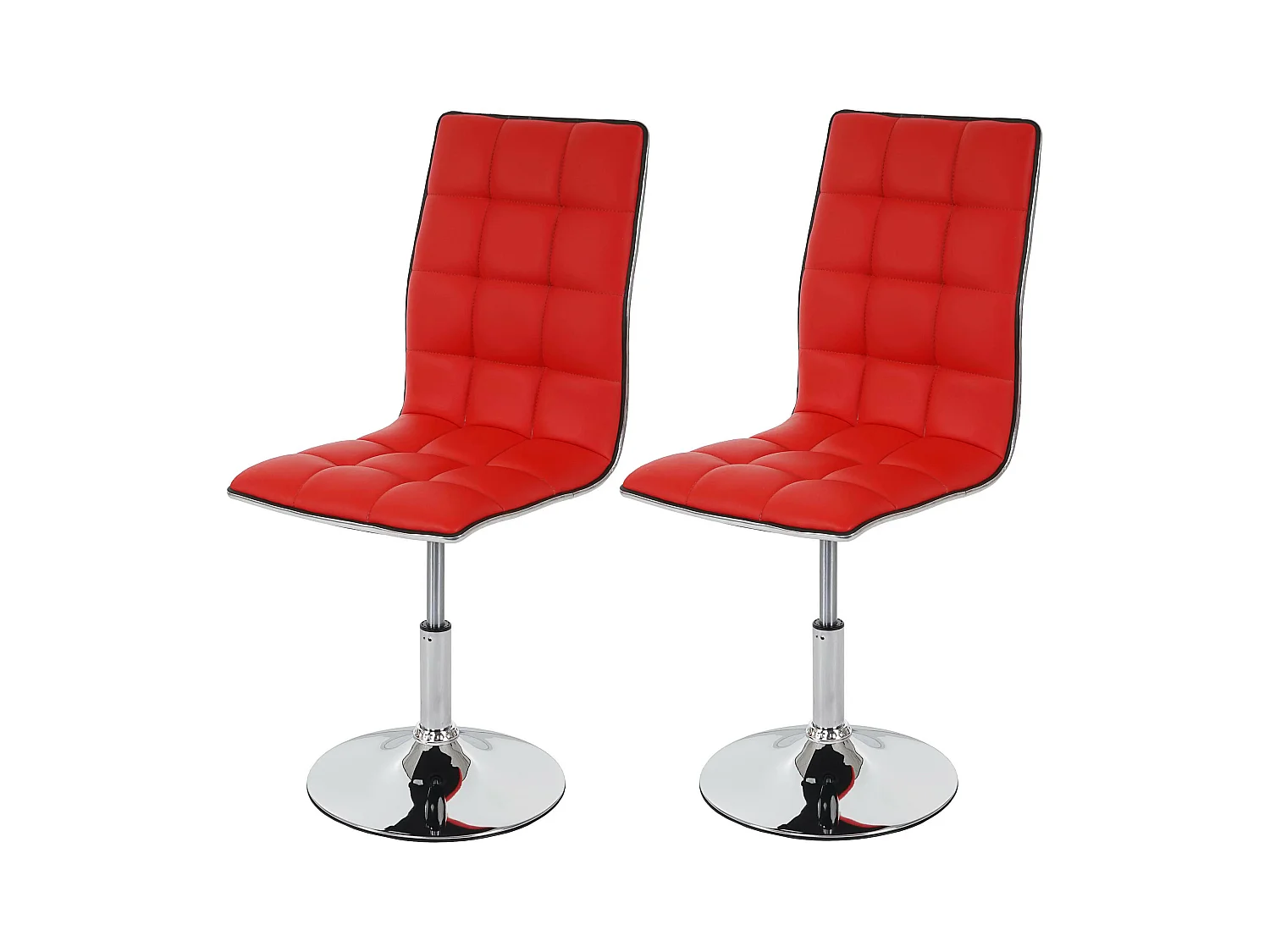Chaise de salle à manger MCW-C41 (lot de 2),  rouge
