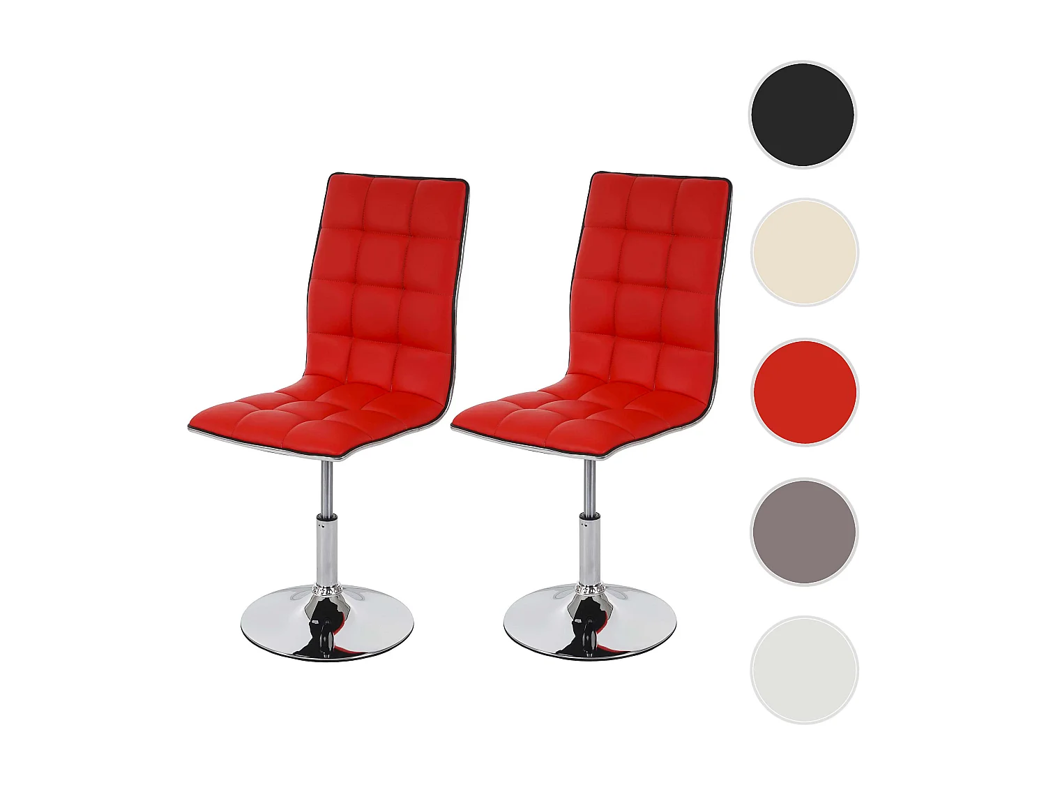 Eetkamerstoel MCW-C41 (set van 2),  rood