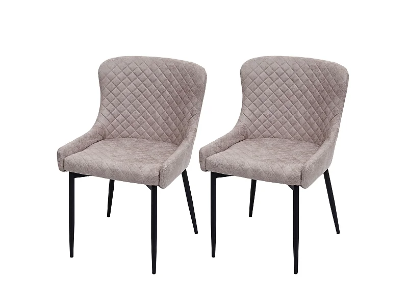 Chaise de salle à manger MCW-H79 (lot de 2),  tissu / textile gris
