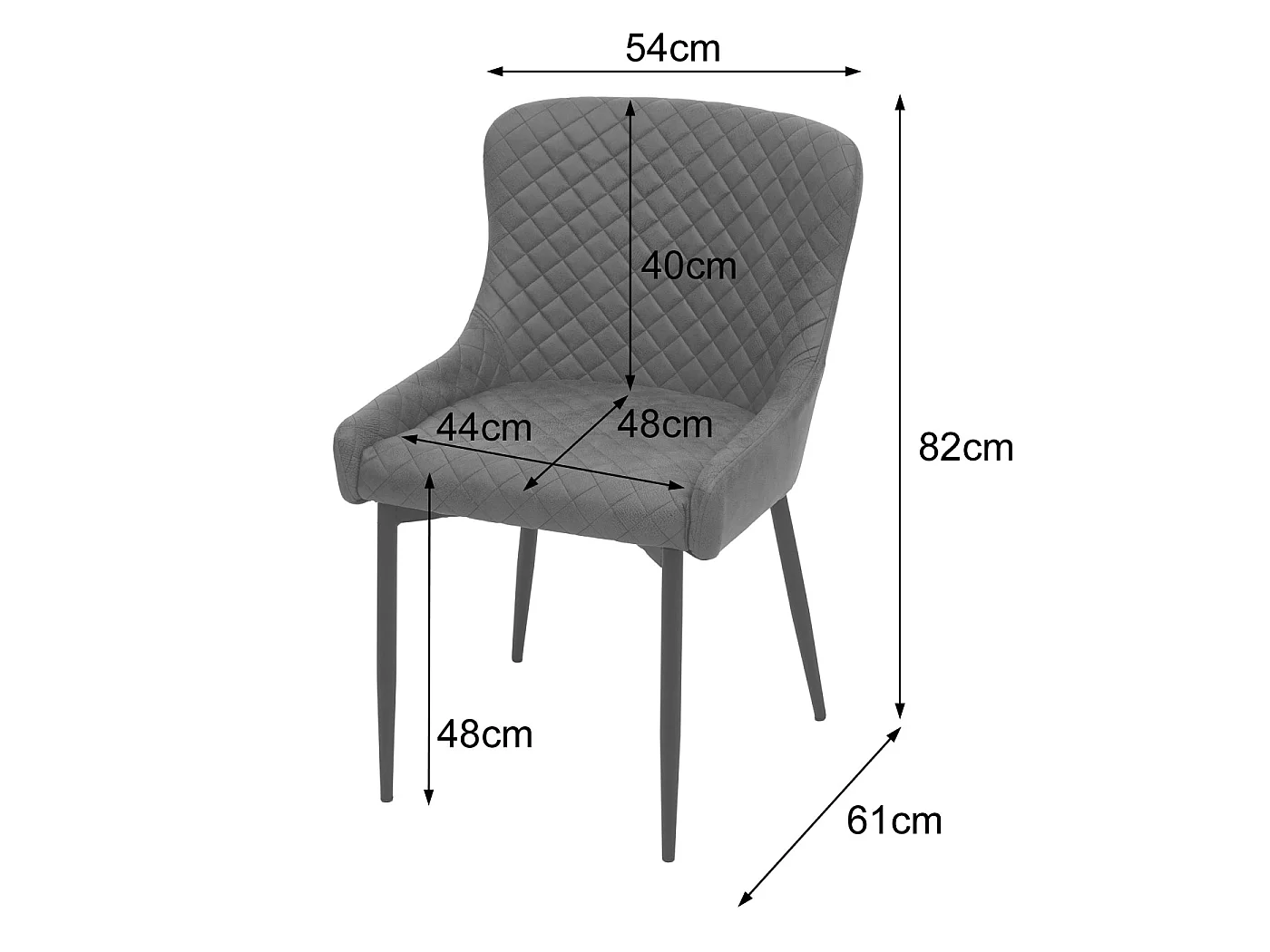 Krzesło do jadalni MCW-H79 (zestaw 2 sztuk),  tkanina/tekstylia szary