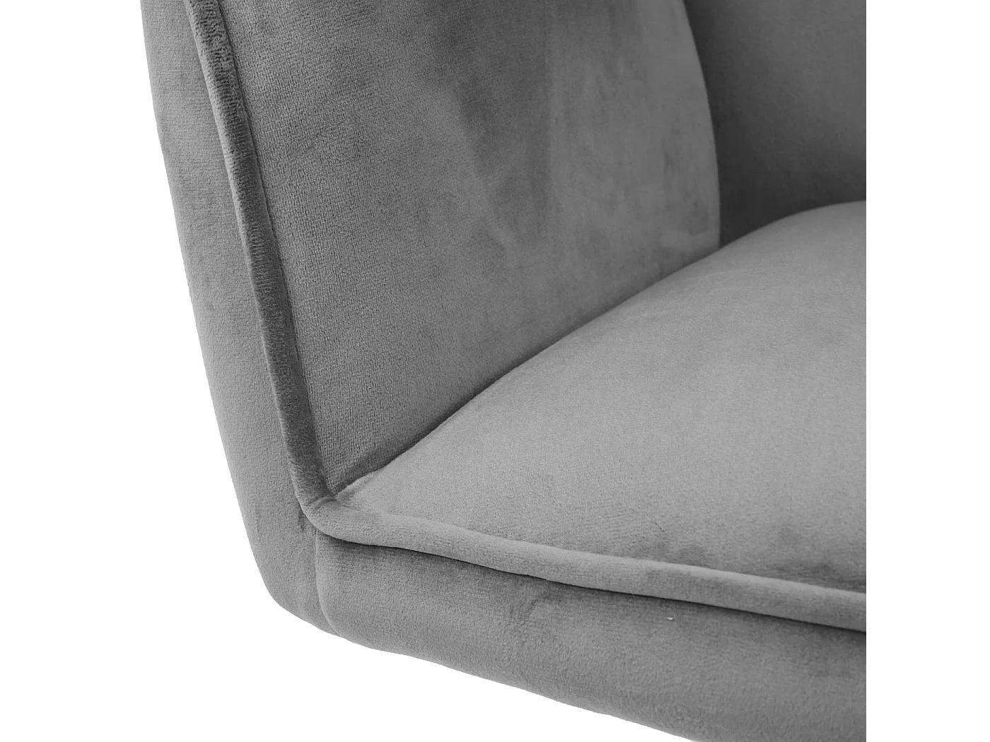 Silla de comedor MCW-G67,  gris oscuro, patas negras