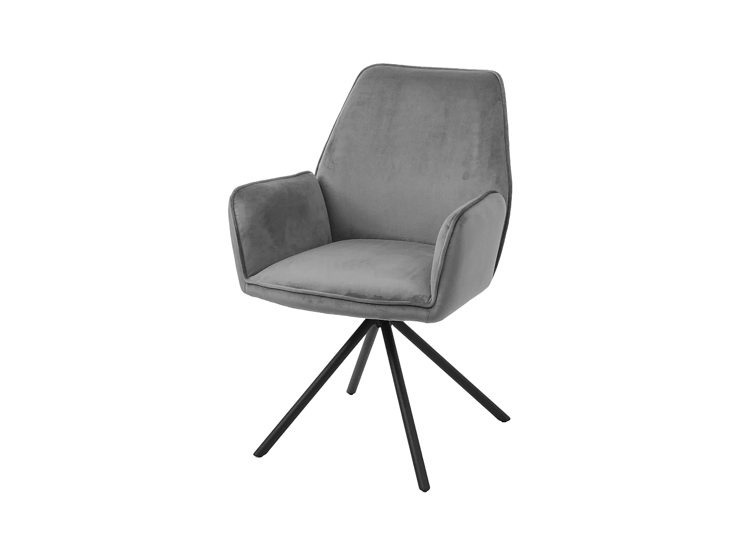 Chaise de salle à manger MCW-G67,  velours, gris foncé