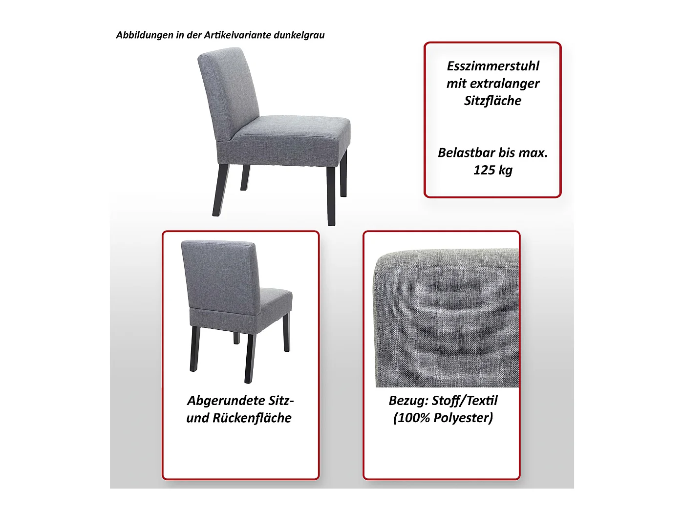 Silla de comedor MCW-F61 (juego de 6),  marrón