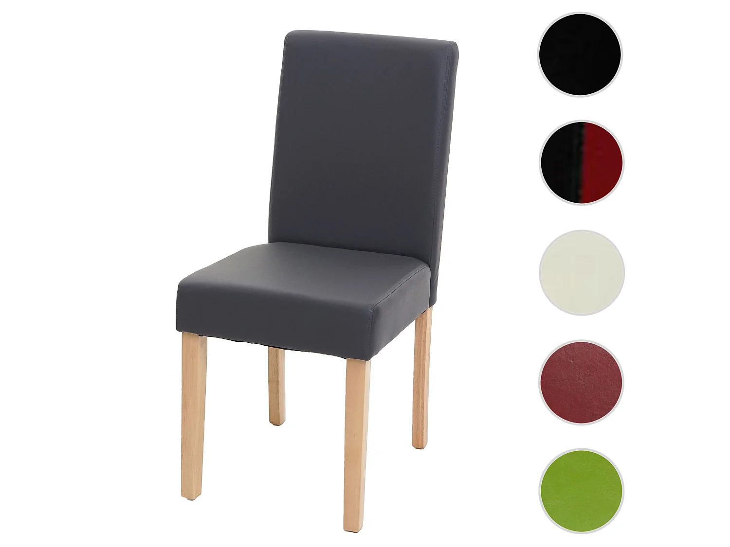 Chaise de salle à manger Littau,  gris mat, pieds clairs