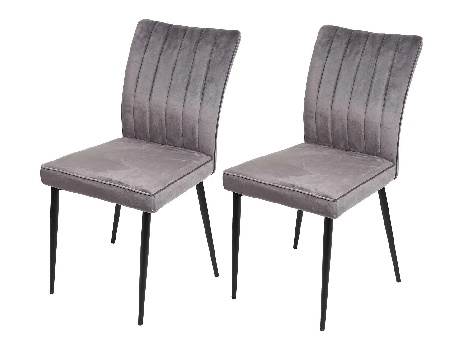 Chaise de salle à manger MCW-K16 (lot de 2),  gris foncé