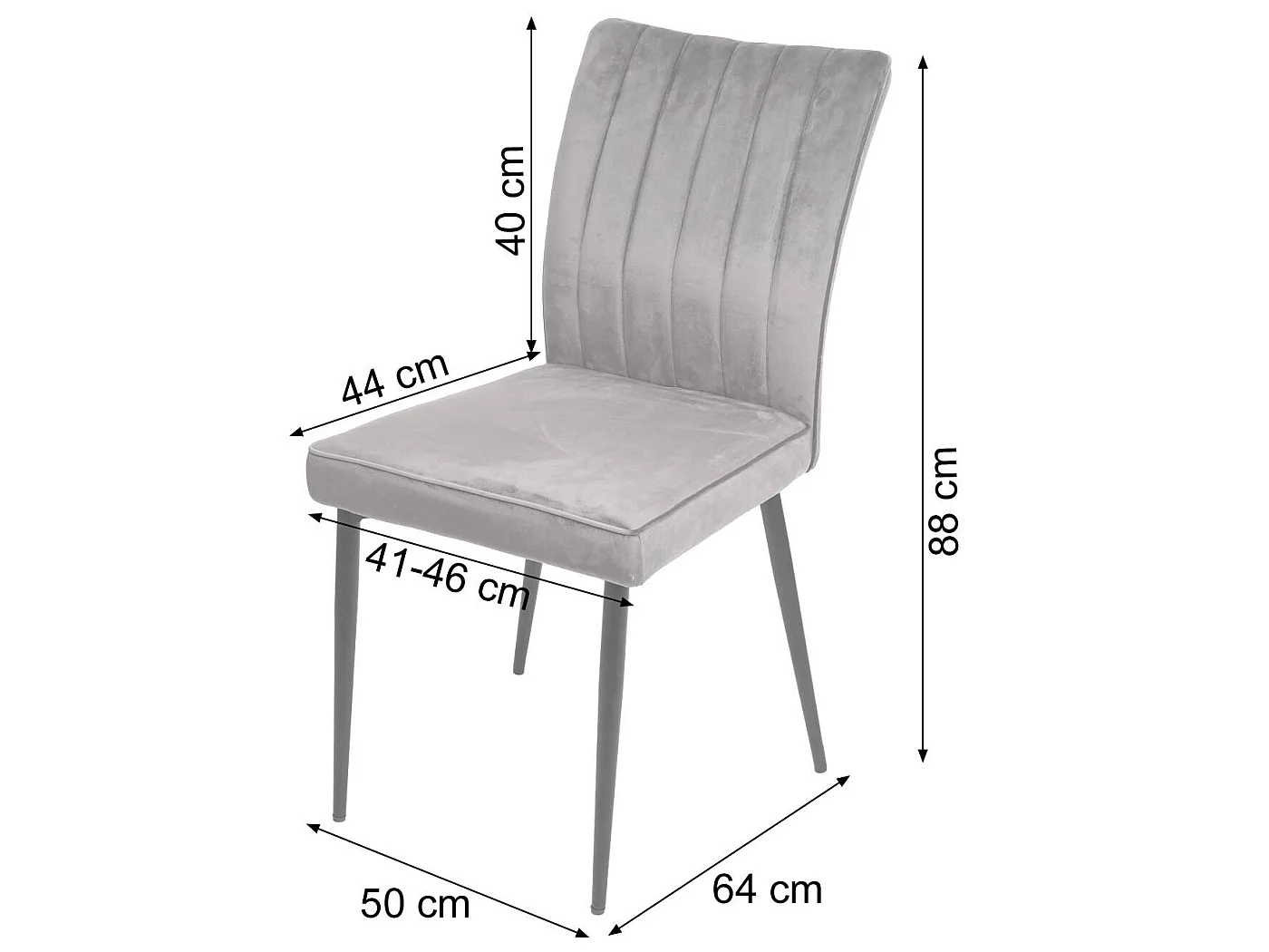 Chaise de salle à manger MCW-K16 (lot de 2),  gris foncé