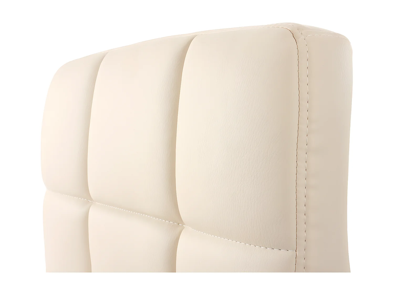 Cadiz eetkamerstoel, draaibaar,  kunstleer crème, voet chroom