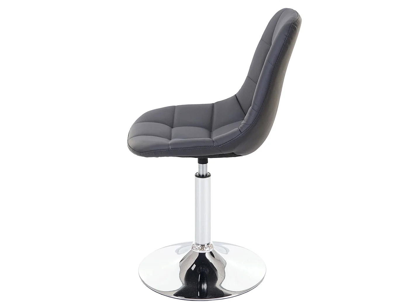 Chaise de salle à manger MCW-A60,  similicuir gris, pied chromé