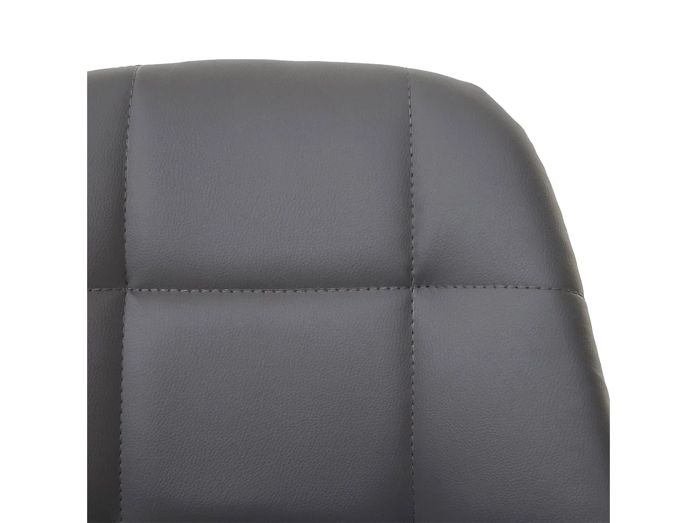 Chaise de salle à manger MCW-A60,  similicuir gris, pied chromé