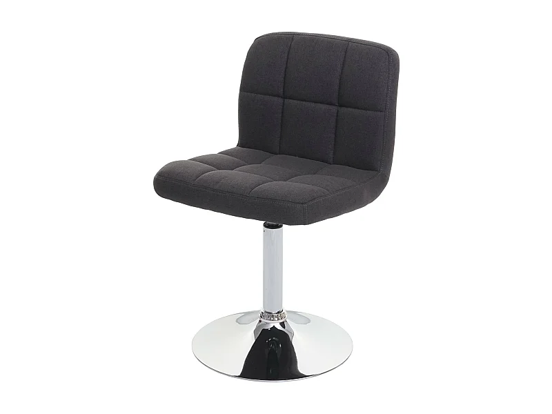 Sedia lounge Kavala tessuto 48x45x78cm grigio scuro