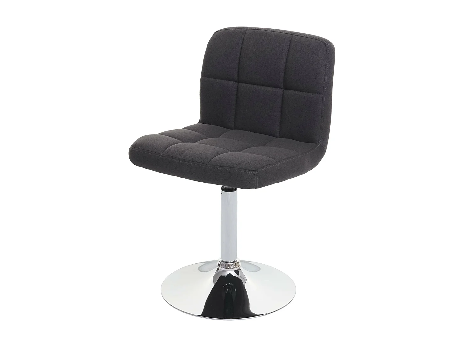 Sedia lounge Kavala tessuto 48x45x78cm grigio scuro