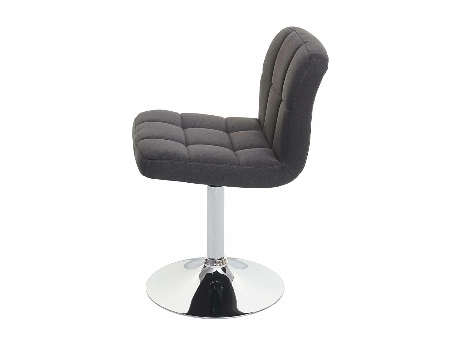 Sedia lounge Kavala tessuto 48x45x78cm grigio scuro