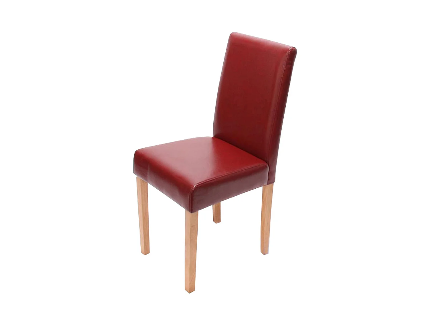 Chaise de salle à manger Littau,  rouge pieds clairs