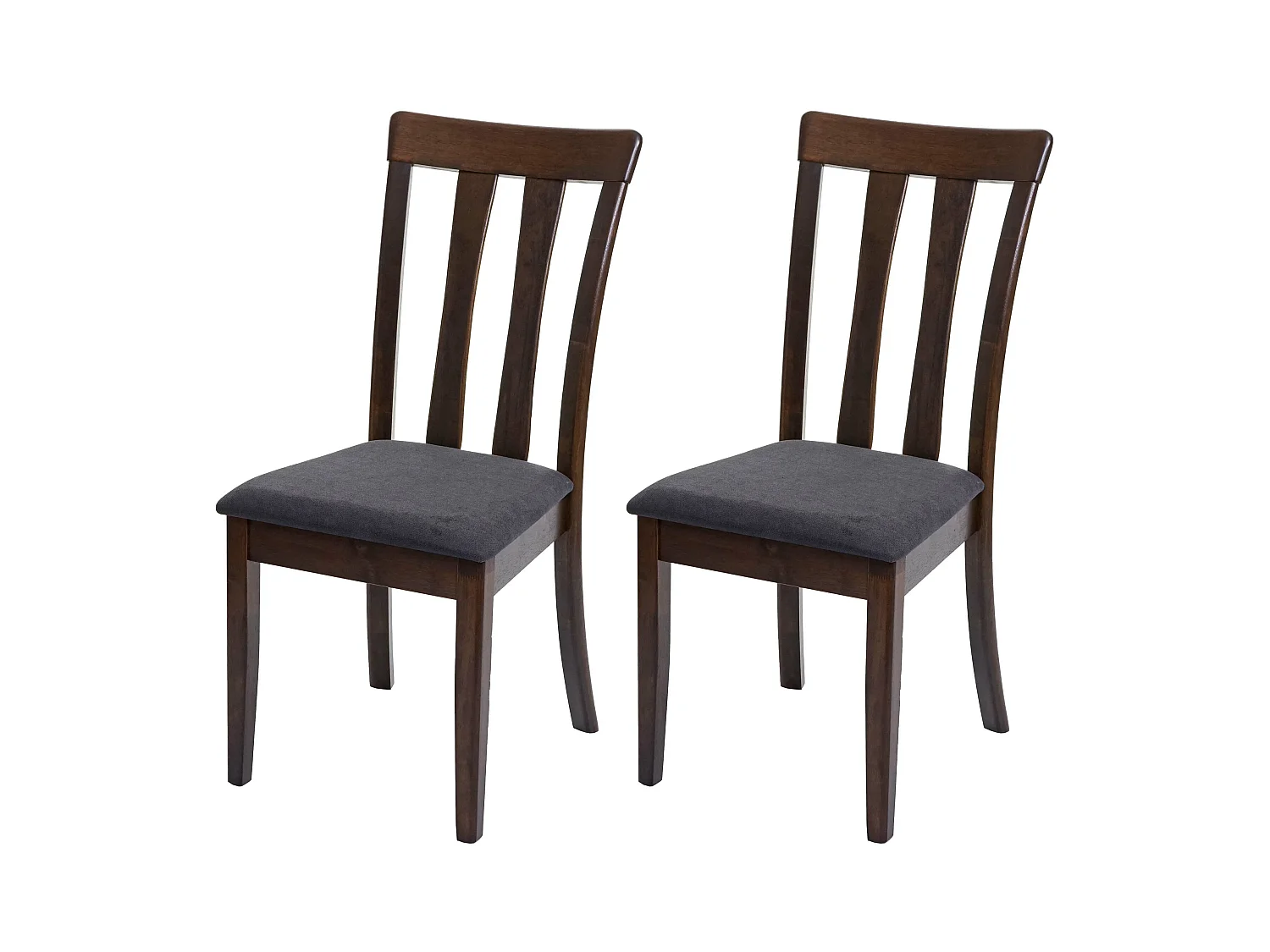 Eetkamerstoel MCW-G46 (set van 2),  donker frame, donkergrijs
