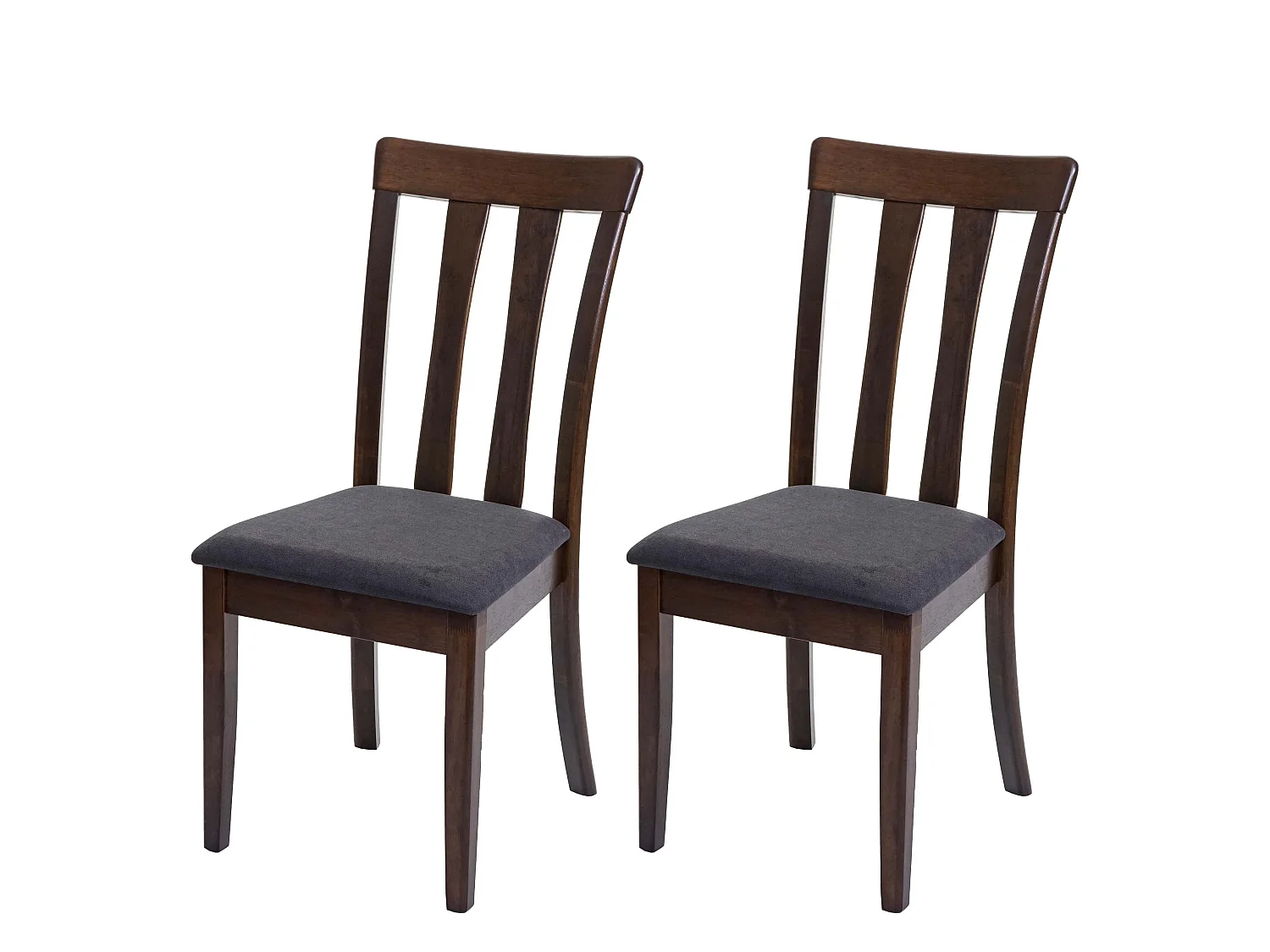 Eetkamerstoel MCW-G46 (set van 2),  donker frame, donkergrijs