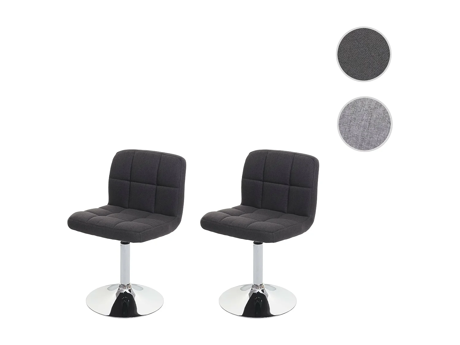 Cadiz eetkamerstoel (set van 2),  donkergrijs