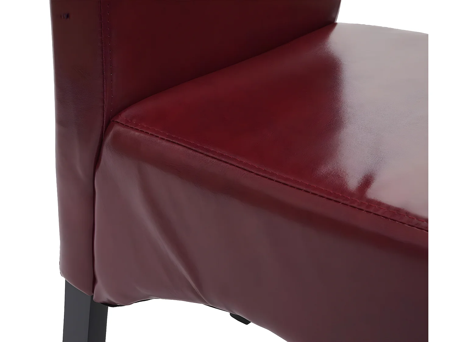 Eetkamerstoel Crotone,  rood, donkere poten