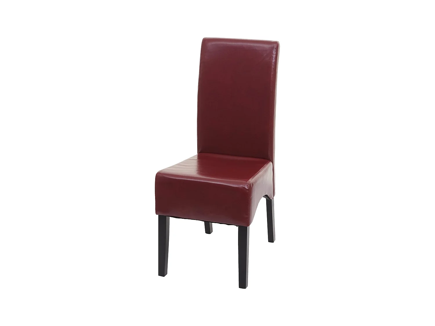 Chaise de salle à manger Crotone,  rouge, pieds foncés