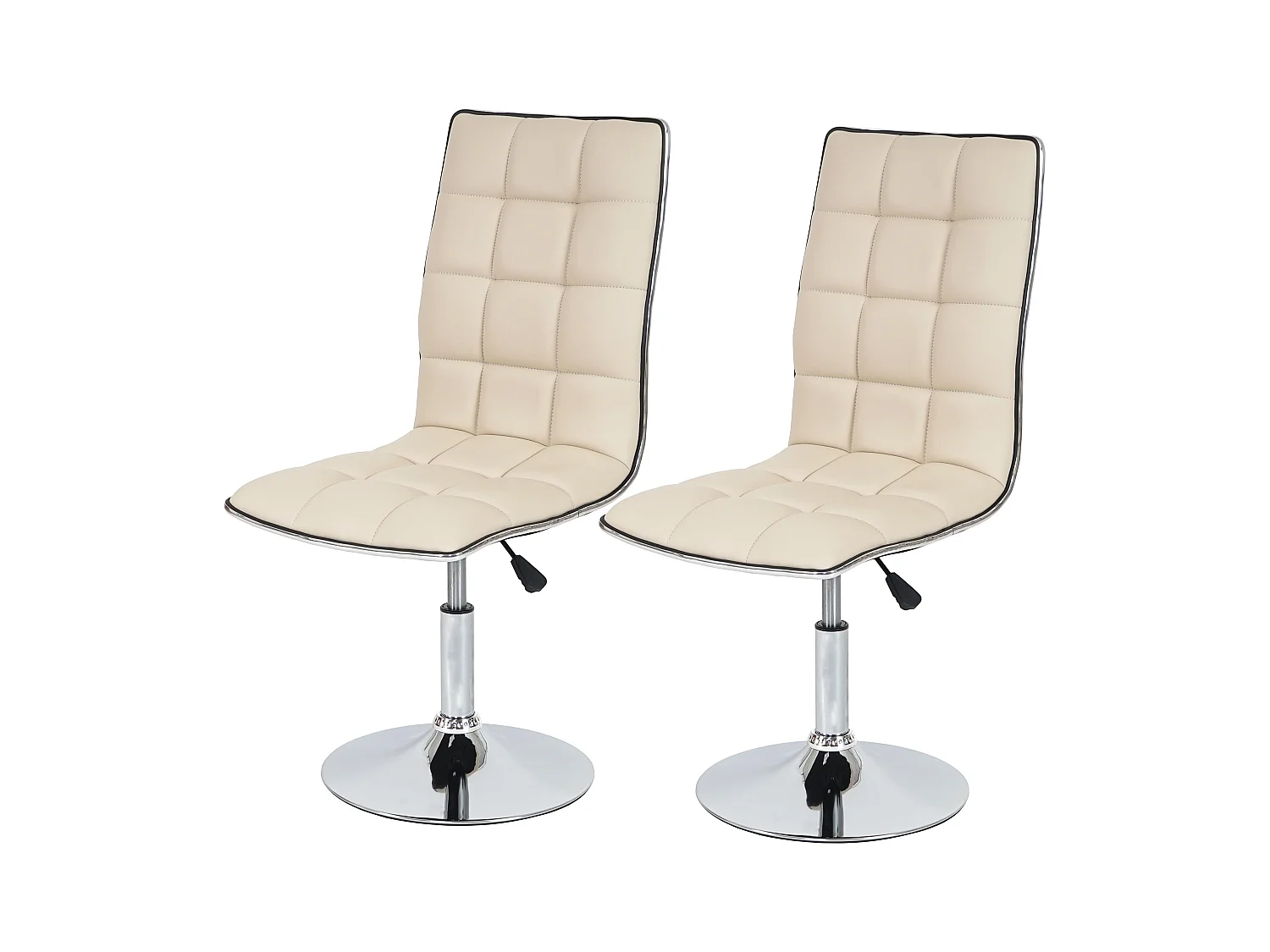 Chaise de salle à manger MCW-C41 (lot de 2),  crème