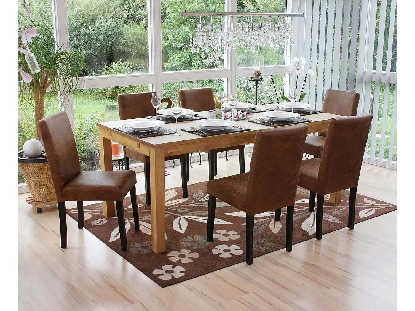 Eetkamerstoel Littau belettering,  imitatiesuède, donkere poten