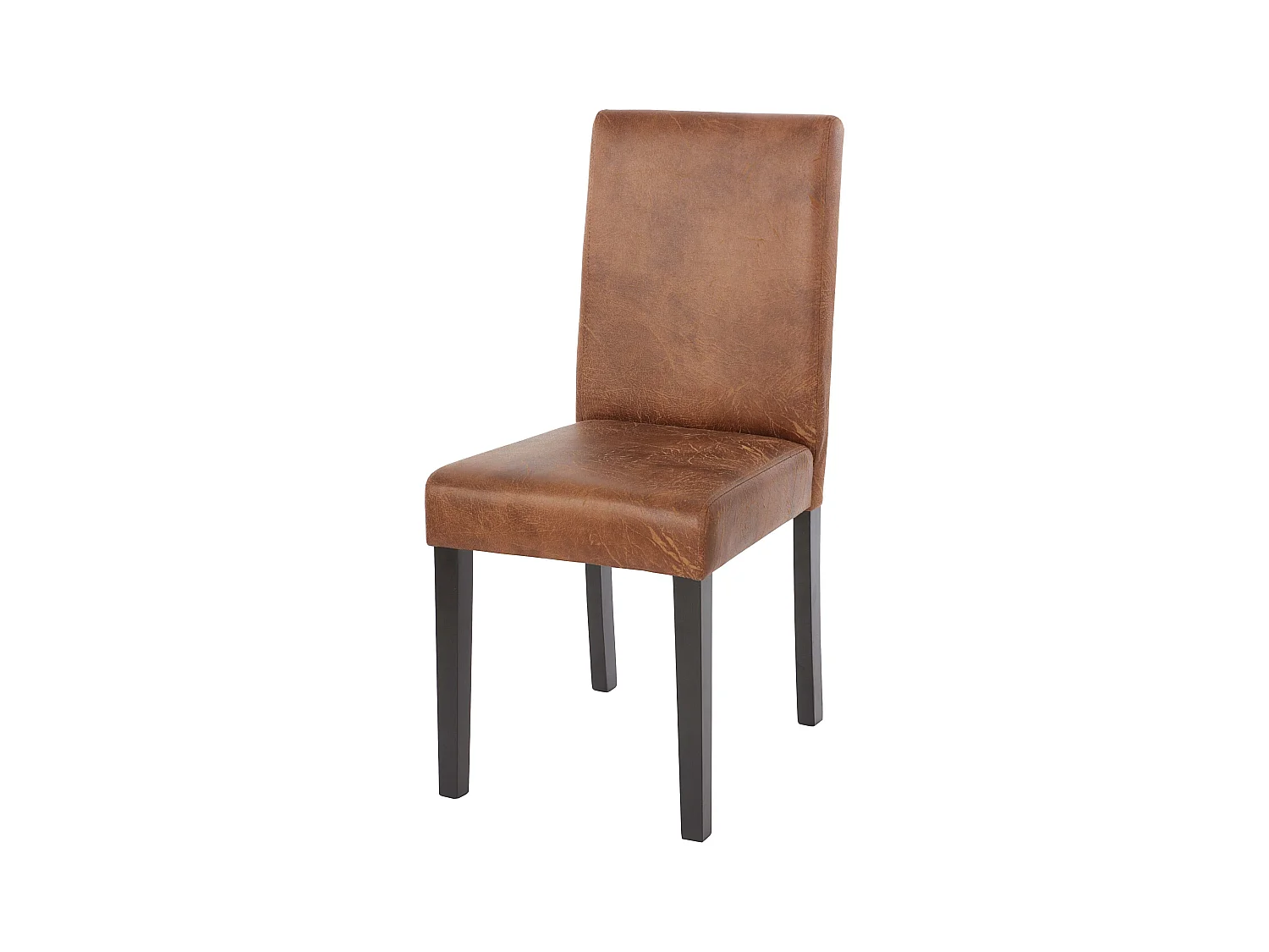Chaise de salle à manger Littau Schriftzug,  simili-daim, pieds foncés
