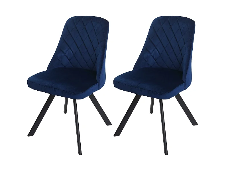 Chaise de salle à manger MCW-K25 (lot de 2),  bleu