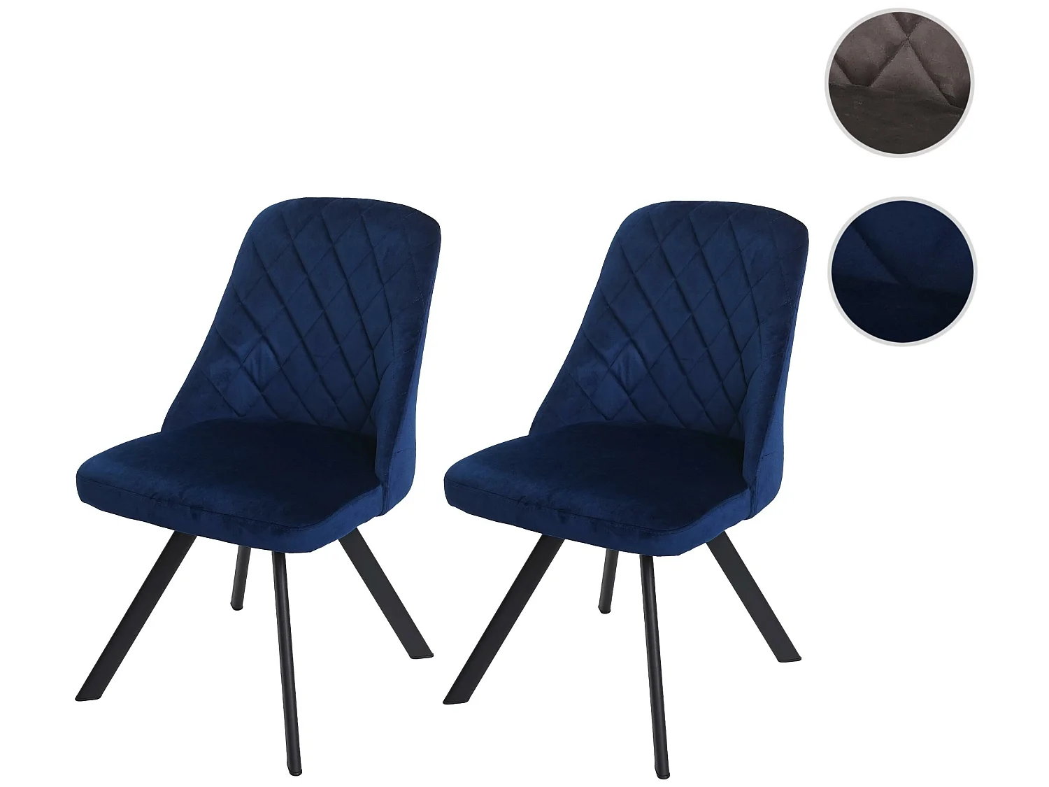 MCW-K25 eetkamerstoel (set van 2),  blauw