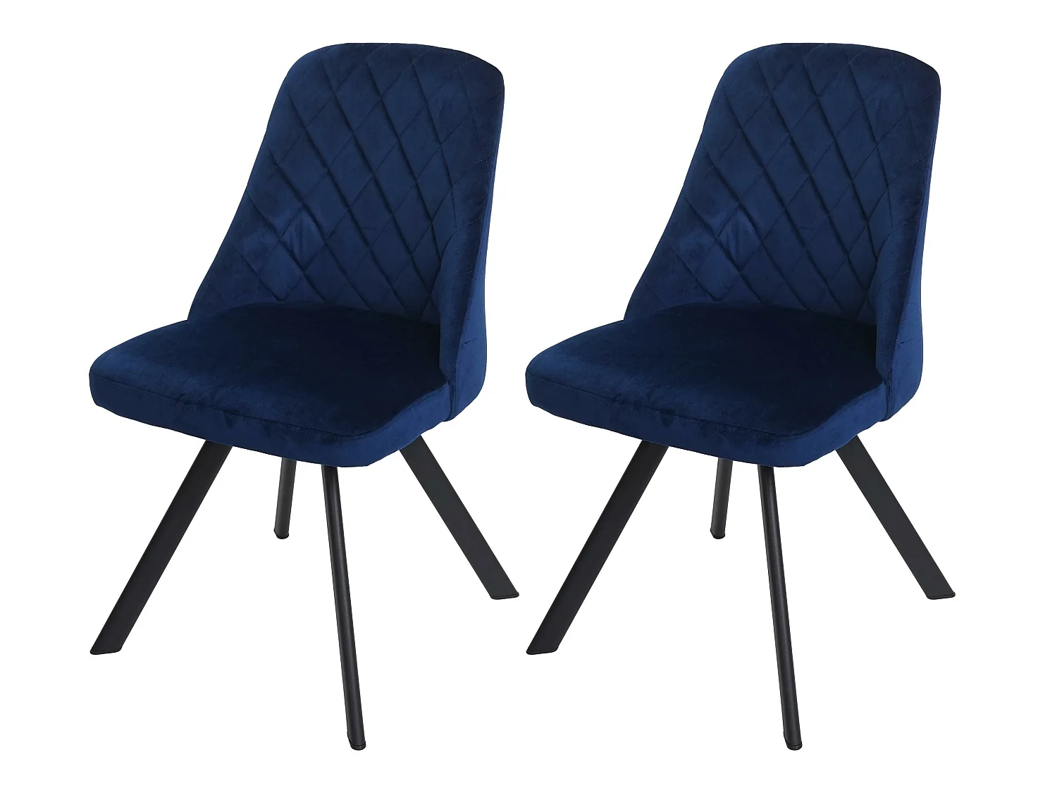 Chaise de salle à manger MCW-K25 (lot de 2),  bleu