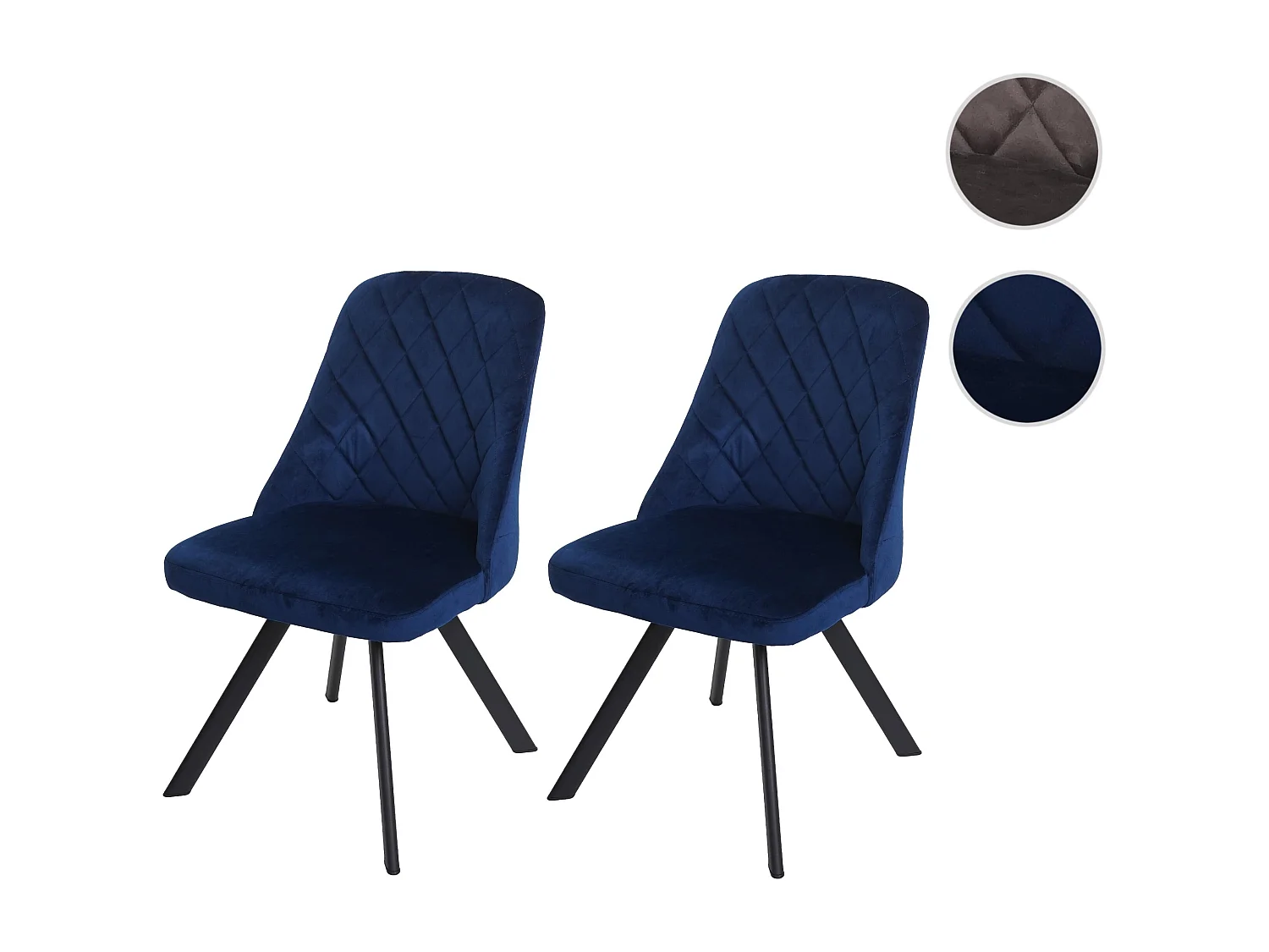 Krzesło do jadalni MCW-K25 (zestaw 2 sztuk),  niebieski