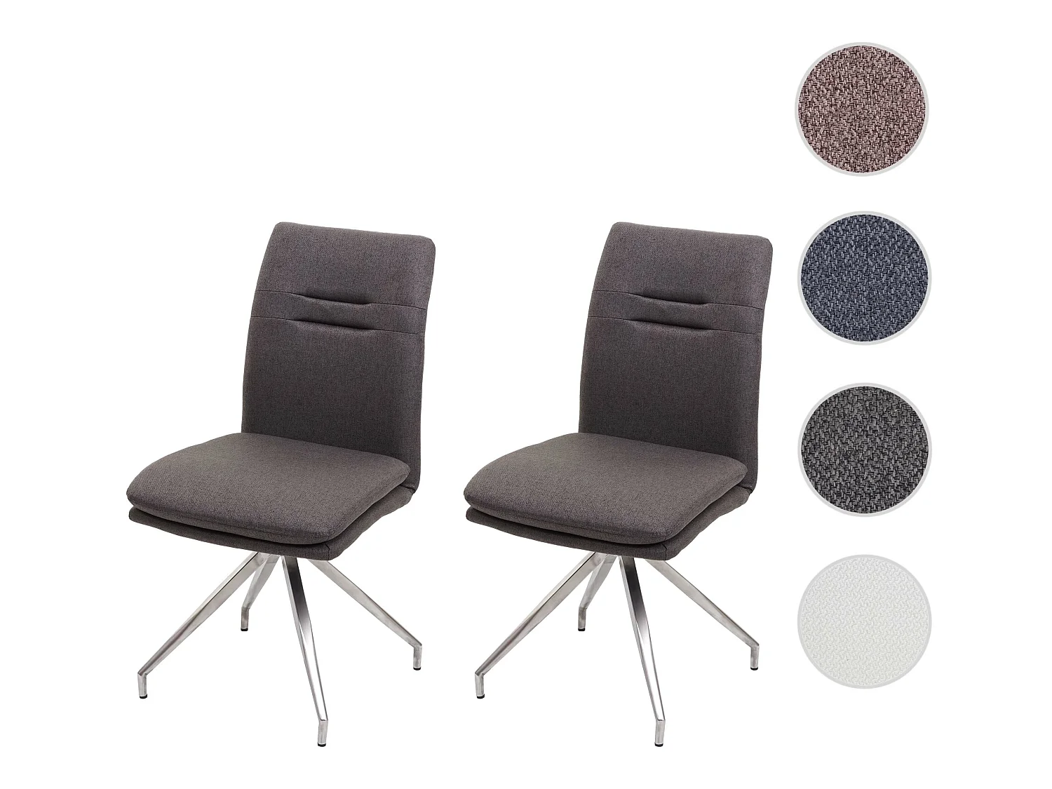 Krzesło do jadalni MCW-H70 (zestaw 2 sztuk),  szaro-brązowy