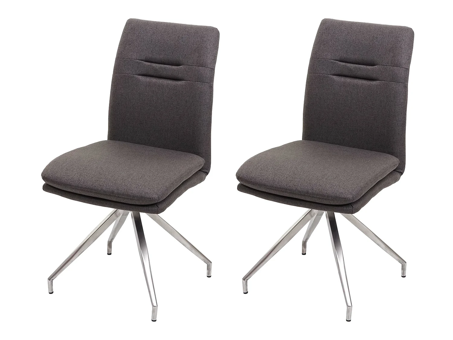 Chaise de salle à manger MCW-H70 (lot de 2),  gris-brun