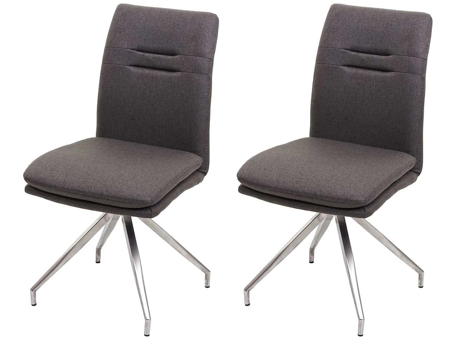 Chaise de salle à manger MCW-H70 (lot de 2),  gris-brun