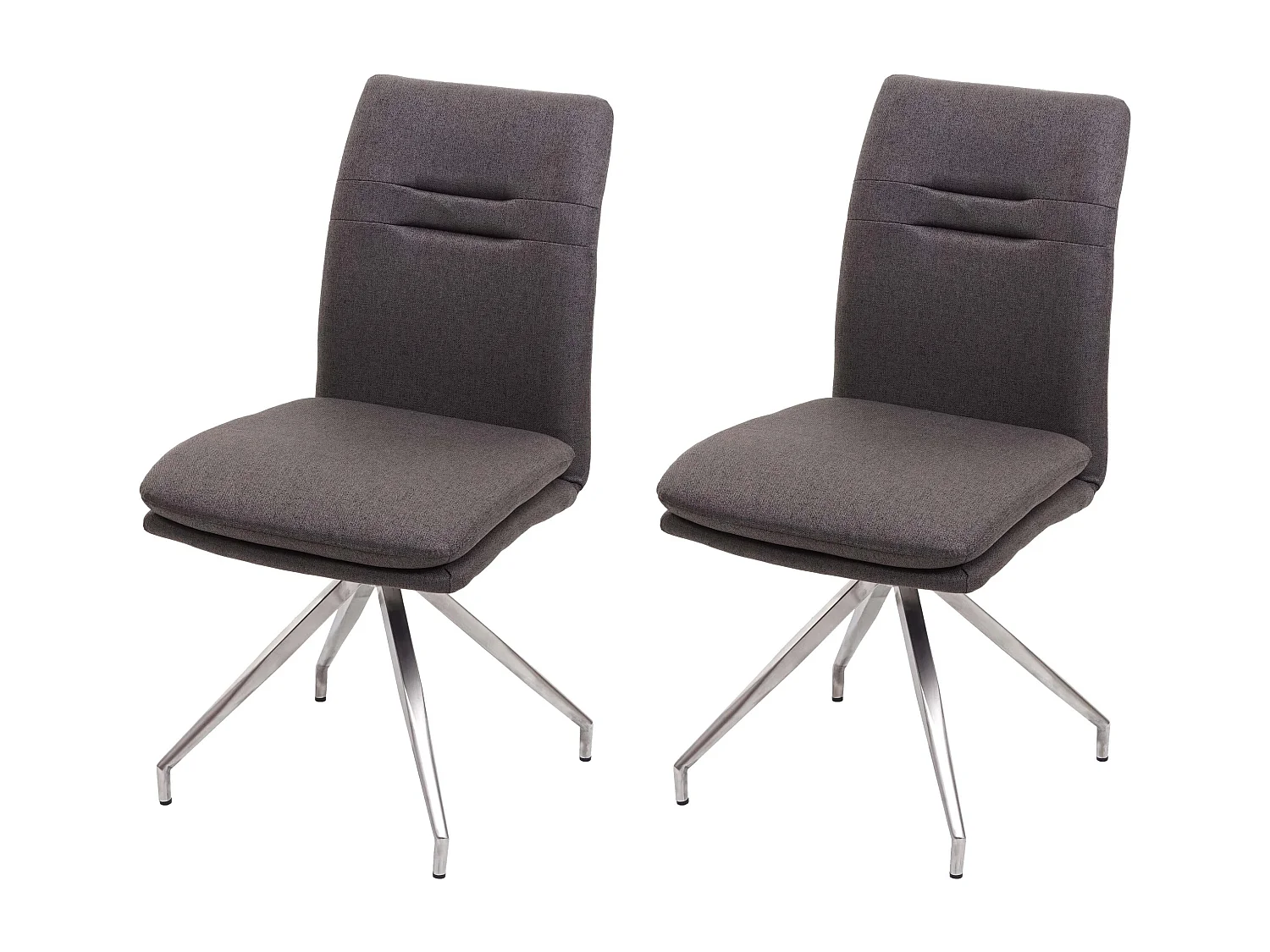 Chaise de salle à manger MCW-H70 (lot de 2),  gris-brun